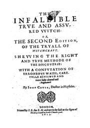 Cover of The Infallible True And Assured Witch ( 1624)