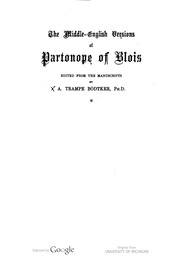 Cover of The Middle-English Versions of Partonope of Blois