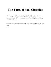 Cover of The Tarot Of Paul Christian, from "History And Practice Of Magic"