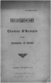 Cover of Thomas à Kempis and the Imitation of Christ