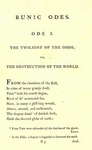 Cover of Thomas James Mathias Runic Odes From The Norse Tongue