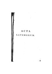 Cover of Thory Acta Latomorum T 2 ( 1815)