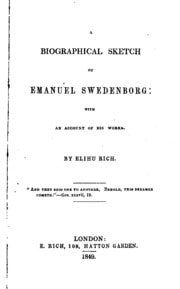 Cover of A Biographical Sketch of Emanuel Swedenborg: With an Account of His Works