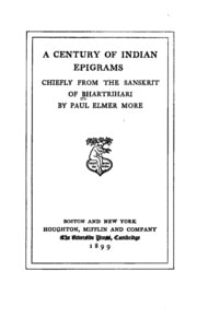 Cover of A Century of Indian Epigrams