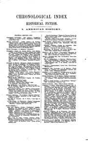 Cover of A Chronological Index to Historical Fiction: Including Prose Fiction, Plays
