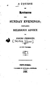 Cover of A Course of Lectures for Sunday Evenings: Containing Religious Advice to