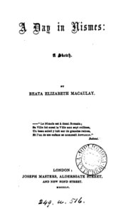 Cover of A day in Nismes