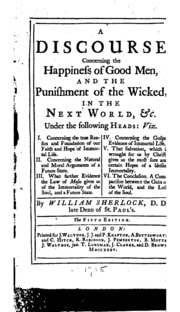 Cover of A discourse concerning the happiness of good men, and the punishment of the wicked, in the next world
