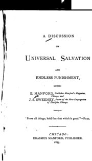 Cover of A Discussion on Universal Salvation and Endless Punishment