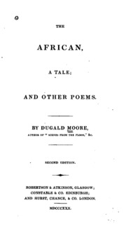 Cover of The African: A Tale and Other Poems