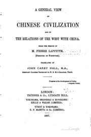 Cover of A General View of Chinese Civilization and of the Relations of the West with