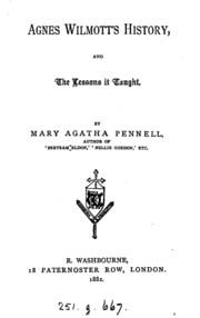 Cover of Agnes Wilmott's history, and the lessons it taught