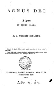 Cover of agnus dei a poem in eight books