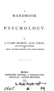Cover of A handbook of psychology
