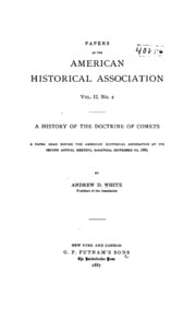 Cover of A history of the doctrine of comets: A Paper Read Before the American Historical Association at