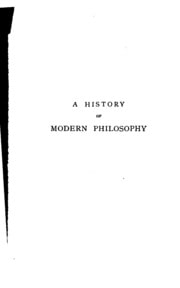 Cover of A History of Modern Philosophy: (From the Renaissance to the Present)