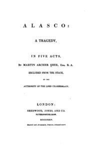 Cover of Alasco: A Tragedy, in Five Acts