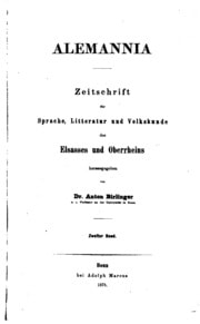 Cover of Alemannia