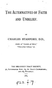 Cover of The alternatives of faith and unbelief