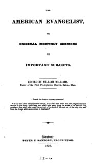 Cover of The American Evangelist, Or, Original Monthly Sermons on Important Subjects