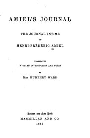 Cover of Amiel's journal