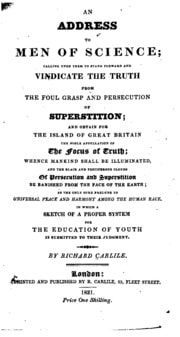 Cover of An Address to Men of Science: Calling Upon Them to Stand Forward and Vindicate the Truth from
