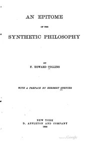 Cover of An epitome of the synthetic philosophy