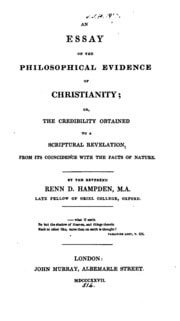 Cover of An essay on the philosophical evidence of Christianity; or, The credibility obtained to a