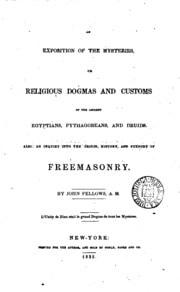 Cover of An exposition of the mysteries or religious dogmas and customs of the ancient Egyptians