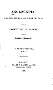 Cover of Anglo-India, Social, Moral, and Political: Being a Collection of Papers from