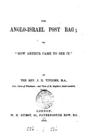 Cover of The Anglo-Israel post bag; or, 'How Arthur came to see it' [letters]
