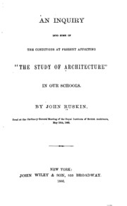 Cover of An Inquiry Into Some of the Conditions at Present Affecting the Study of