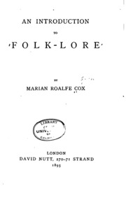 Cover of An Introduction to Folk-lore