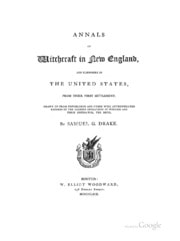 Cover of Annals of Witchcraft in New England, and Elsewhere in the United States, from Their First