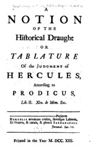 Cover of A notion of the historical draught or tablature of the judgment of Hercules