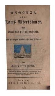 Cover of Anthousa; oder, Roms Alterhthümer. ein Buch für die Menscheit. Die heiligen Gebräuche der Römer
