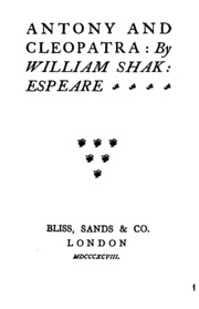 Cover of Antony and Cleopatra