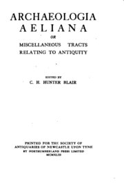 Cover of Archaeologia Aeliana: Or, Miscellaneous Tracts Relating to Antiquities