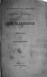 Cover of Ares Isländerbuch herausgegeben von Wolfgang Golther