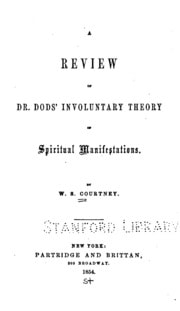 Cover of A Review of Dr. Dod's Involuntary Theory of Spiritual Manifestations