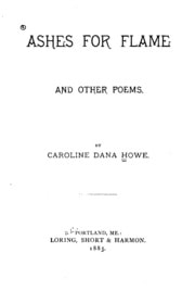 Cover of Ashes for Flame: And Other Poems