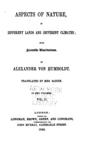 Cover of Aspects of Nature, in Different Lands and Different Climates: In Different Lands and Different