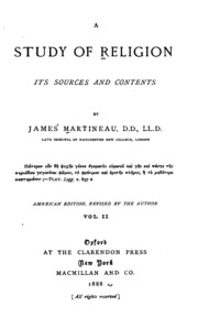 Cover of A Study of Religion, Its Sources and Contents