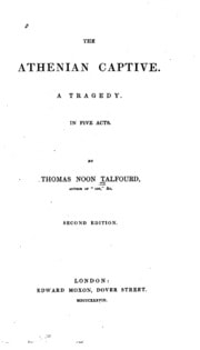 Cover of The Athenian Captive: A Tragedy. In Five Acts