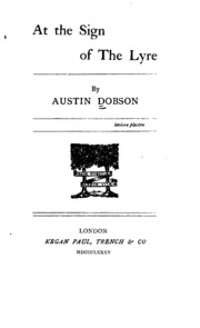 Cover of At the Sign of the Lvre