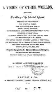 Cover of A vision of other worlds, revealing the glory of the celestial spheres
