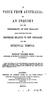 Cover of A voice from Australia; or, An inquiry into the probability of New Holland being connected with