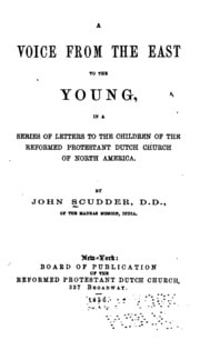 Cover of A Voice from the East to the Young: In a Series of Letters to the Children of the Reformed