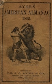 Cover of Ayer's American Almanac (1895)