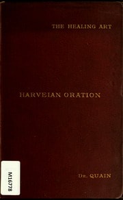 Cover of The Harveian oration delivered before the Royal College of Physicians, Oct. 19, 1885 [electronic resource]